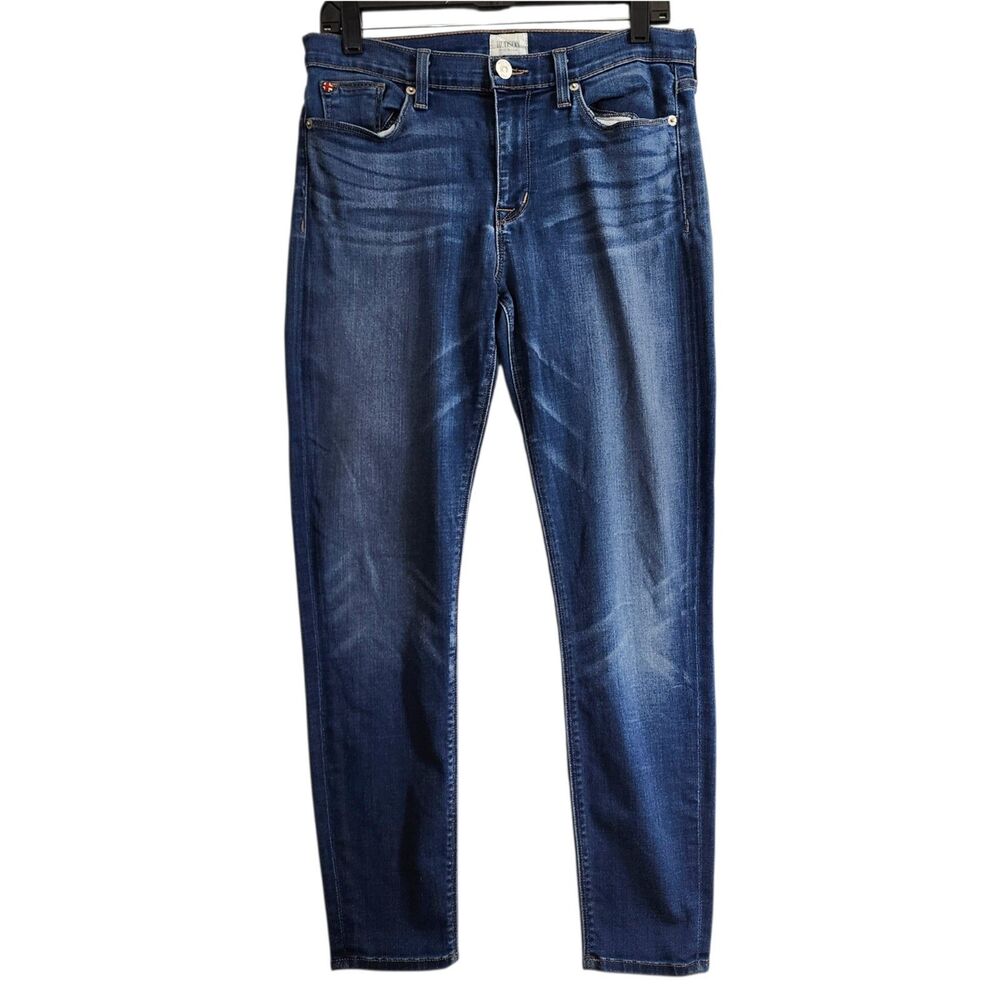 HUDSON Jeans Womens 30 Blue NICO MIDRISE Super Skinny Casual Stretch Whiskers